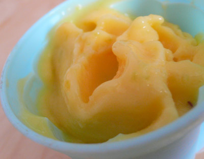 Sorbet mangue et lait ribot