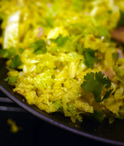 Chou vert sauté à la birmane
