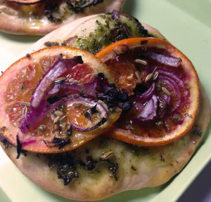 pizza à l'orange sanguine
